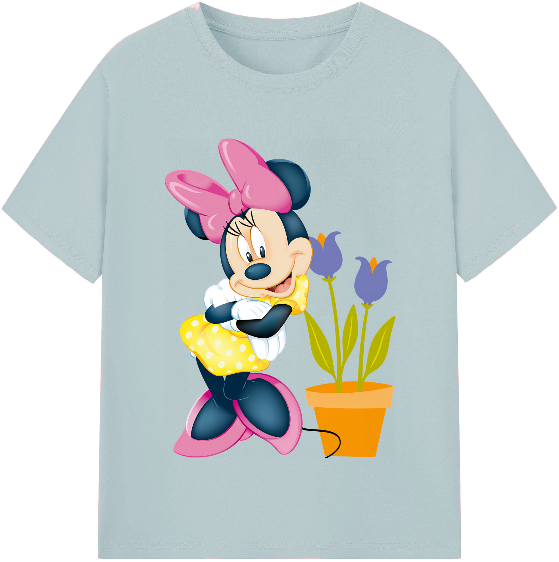（画像用） ミッキーマウス Mickey Mouse 綿100％半袖Tシャツ（フロントプリント）